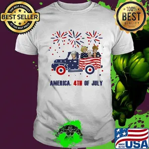 Golden girls characters driving car firework america 4th of july independence day shirt