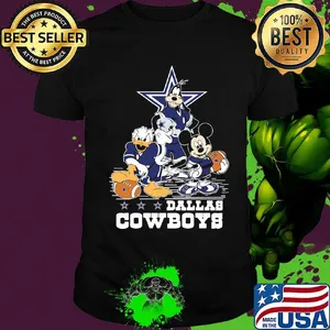 Goofy donald duck and mickey mouse dallas cowboys football shirt