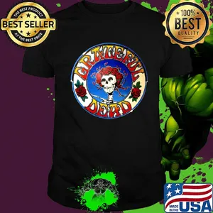Grateful dead band skull and roses shirt