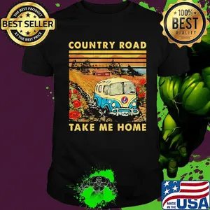 Grateful dead bus country road take me home vintage retro shirt