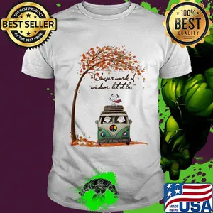Grateful dead bus the peanuts whisper words of wisdom let it be fall maple leaves shirt