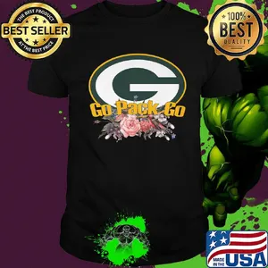 Green bay packer go pack go flowers shirt