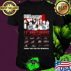 Grey's anatomy movie 15th anniversary 2005 2020 thank you for the memories signatures shirt