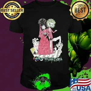 Halloween beetlejuice characters horrors cartoon shirt