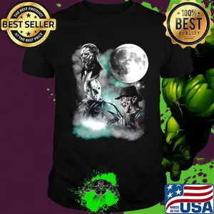 Halloween horror characters moon shirt