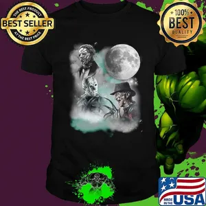 Halloween horror characters moon star shirt