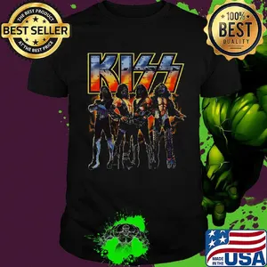 Halloween kiss band fire shirt