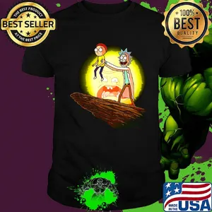 Halloween rick morty sunset shirt