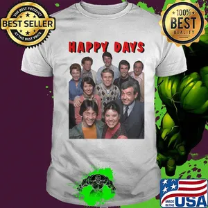 Happy days characters smiling retro shirt