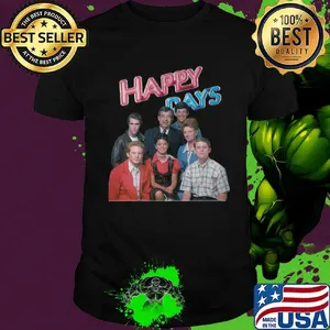 Happy days smiling characters retro shirt