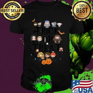Harry potter characters chibi trick or treat shirt