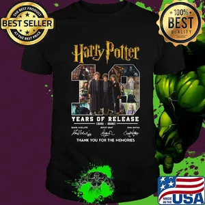 Hatty potter 19 years of release 2001  2020 thank you for the memories signatures shirt