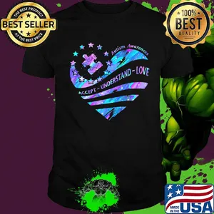 Heart autism awareness accept understand love shirt