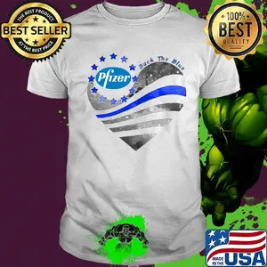Heart pfizer logo american flag happy independence day shirt