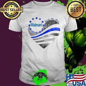 Heart walmart logo american flag happy independence day shirt