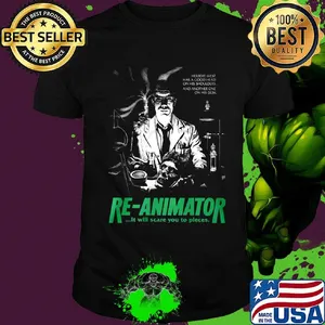 Herbert west has a good head on his shoulders and another one his desk re-animator shirt