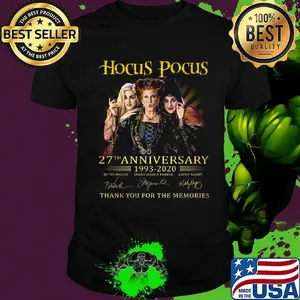 Hocus pocus 27th anniversary 1993 2020 thank you for the memories signatures shirt