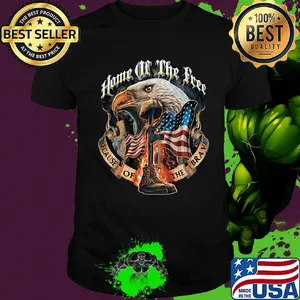 Home Of The Free Eagle American Flag Independence Day Shoes Gun Shirt