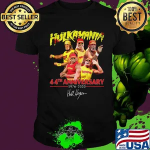 Hulkamania 44th anniversary 1976 2020 signature shirt
