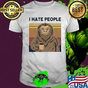 I hate people apes coffee vintage retro shirt