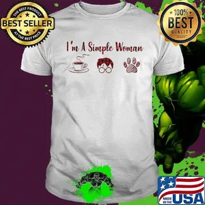I'm a simple woman coffee harry potter paw dog shirt