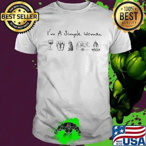 I'm a simple woman wine cat camping shirt