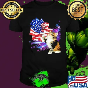 Independence day rose cat shirt
