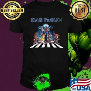 Iron maiden band members abbey road shirt