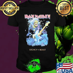 Iron maiden legacy of the beast playing guitar shirt