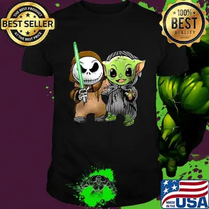 Jack skellington and baby yoda shirt
