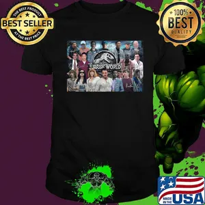 Jurassic world movie characters signatures shirt