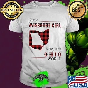 Just a Missouri Girl living in a Ohio world Map shirt