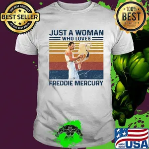Just a woman who loves freddie mercury signature vintage retro shirt