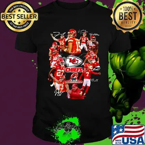 Kansas city chiefs football team  signatures shirt