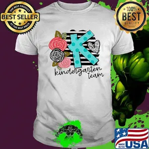 Kinderarten team flower leaf heart shirt