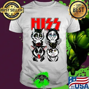 Kiss hiss cat band rock shirt