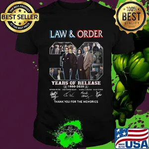 Law and order 30 years of release 1990 2020 Thank You For The Memories Signatures shirt