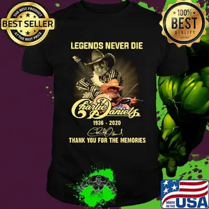 Legend never die charlie daniels 1936 2020 thank you for the memories signature shirt