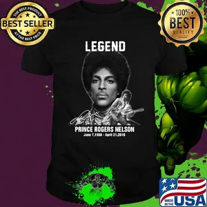 Legend prince rogers nelson 1958 2016 signature guitar shirt