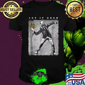 Let it van gogh flowers art shirt