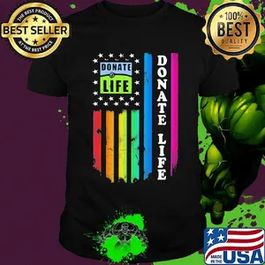 Lgbt donate life american flag independence day shirt