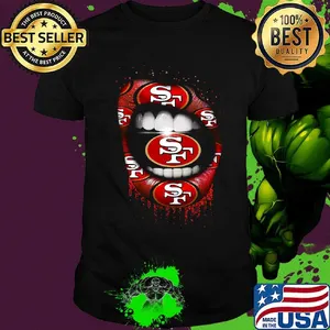 Lips san francisco 49ers football shirt