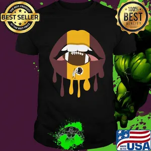 Lips washington redskins football logo shirt