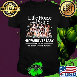 Little house on the prairie 46th anniversary 1974 2020 thank you for the memories signatures shirt