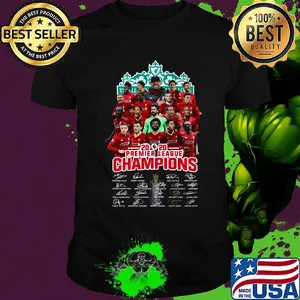 Liverpool fc 2020 premier league champions signatures shirt