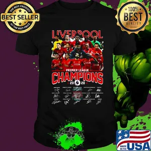 Liverpool fc premier league champions 2020 signatures shirt