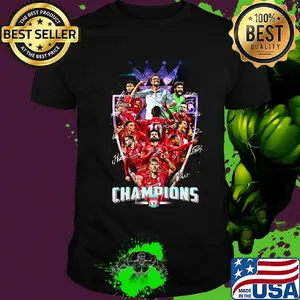 Liverpool fc premier league champions signatures light shirt