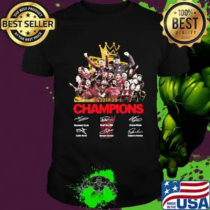 Liverpool football club 2019 2020 champions players signatures shirt