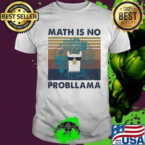 Llama math is no probllama vintage retro shirt