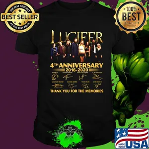 Lucifer 4th anniversary 2016 2020 thank you for the memories signatures shirt